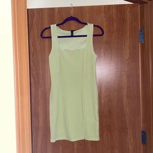 Green suede dress
